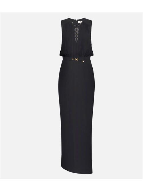 GEORGETTE LACED DRESS ELISABETTA FRANCHI | ABR3851E2110 nero